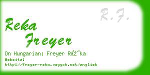 reka freyer business card